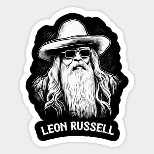 Leon Russell / Original Fan Art Design Sticker